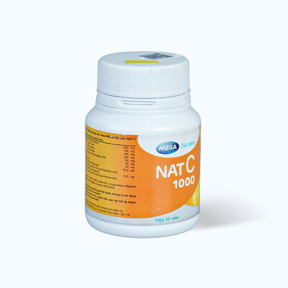 Viên uống Nat C Vitamin C 1000 hỗ trợ sức khỏe (Lọ 30 viên)
