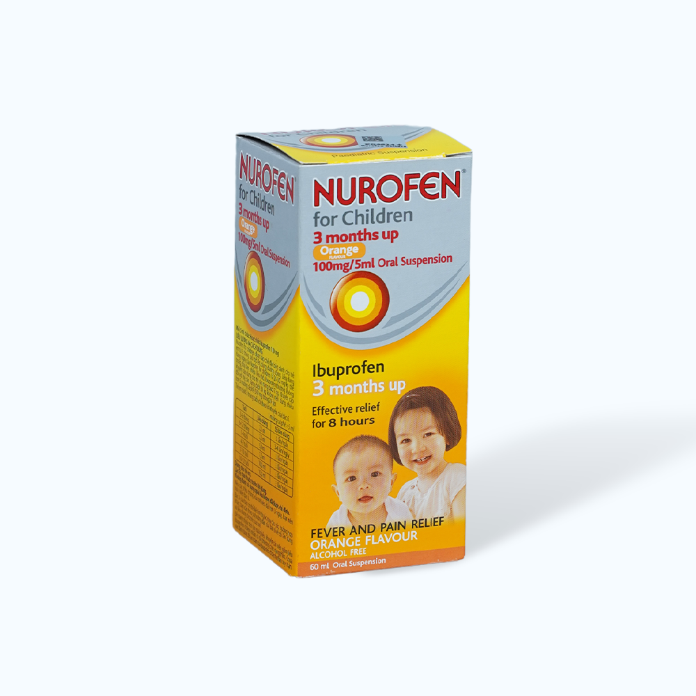 Hỗn dịch uống Nurofen Children 100mg/5ml giảm đau, hạ sốt (chai 60ml)