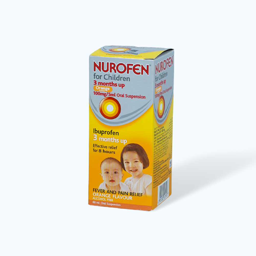 Hỗn dịch uống Nurofen Children 100mg/5ml giảm đau, hạ sốt (chai 60ml)