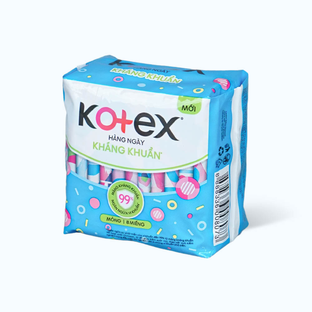 Băng Vệ Sinh Hằng Ngày KOTEX Hương Tự Nhiên (8 Miếng)