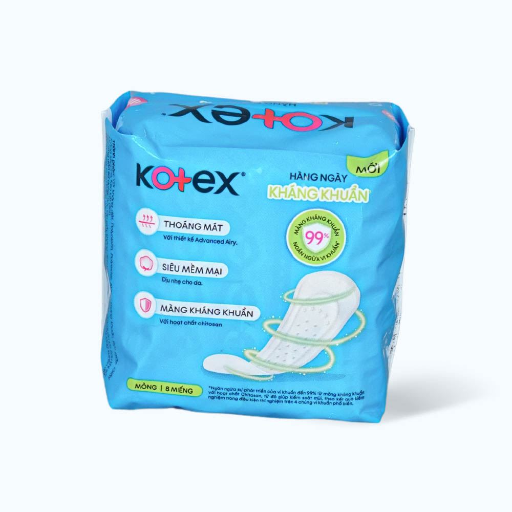 Băng Vệ Sinh Hằng Ngày KOTEX Hương Tự Nhiên (8 Miếng)