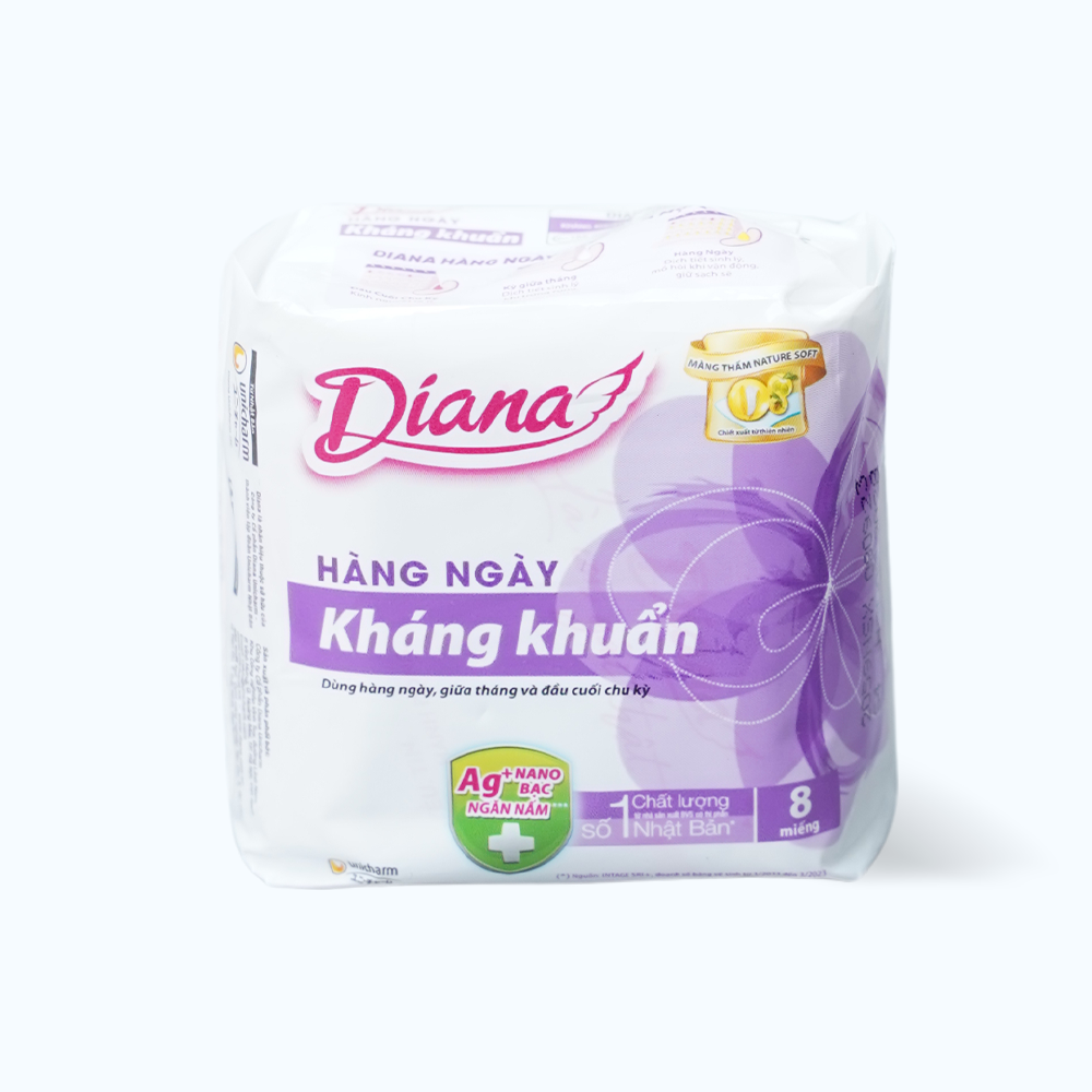 Băng Vệ Sinh Kháng Khuẩn Hàng Ngày DIANA SENSI (8 Miếng)