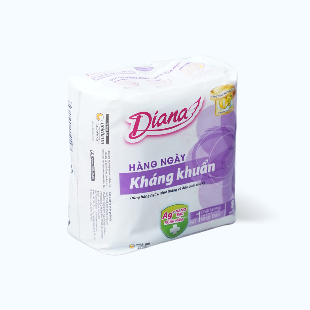 Băng Vệ Sinh Kháng Khuẩn Hàng Ngày DIANA SENSI (8 Miếng)