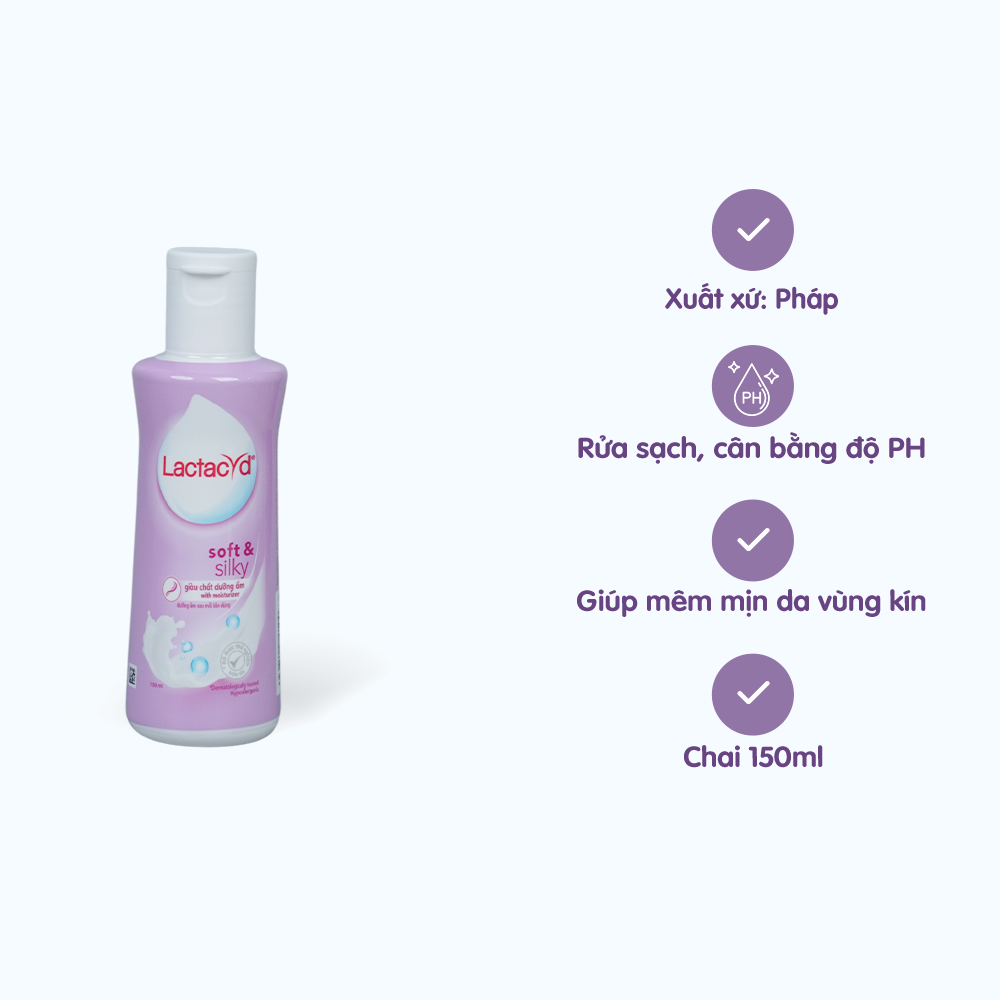 Dung Dịch Vệ Sinh Phụ Nữ LACTACYD Soft & Silky (150ml)