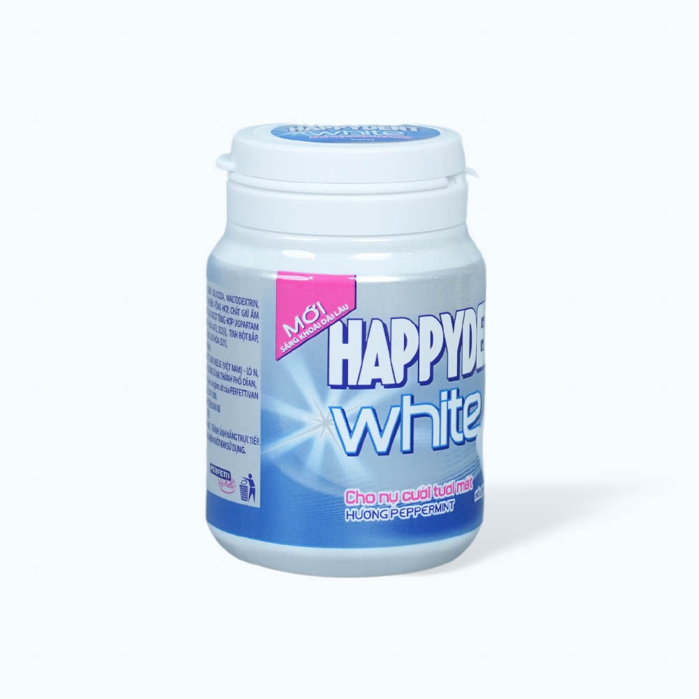 Kẹo gum HAPPYDENT WHITE hương bạc hà (56g)