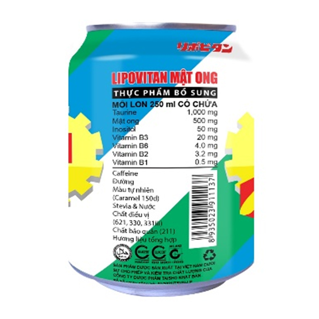 Nước uống LIPOVITAN bổ sung năng lượng mật ong (250ml)