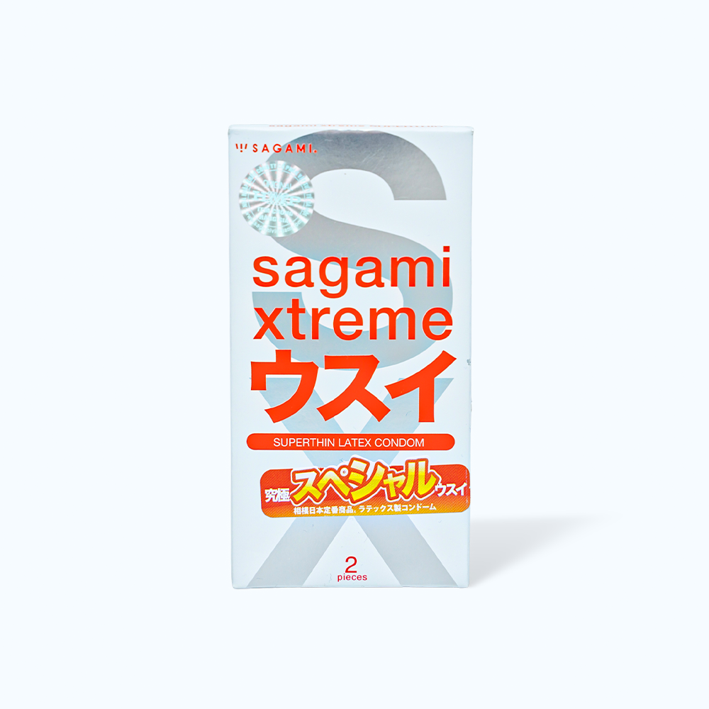 Bao cao su SAGAMI Xtreme Super Thin thăng hoa cảm xúc (hộp 2 cái)