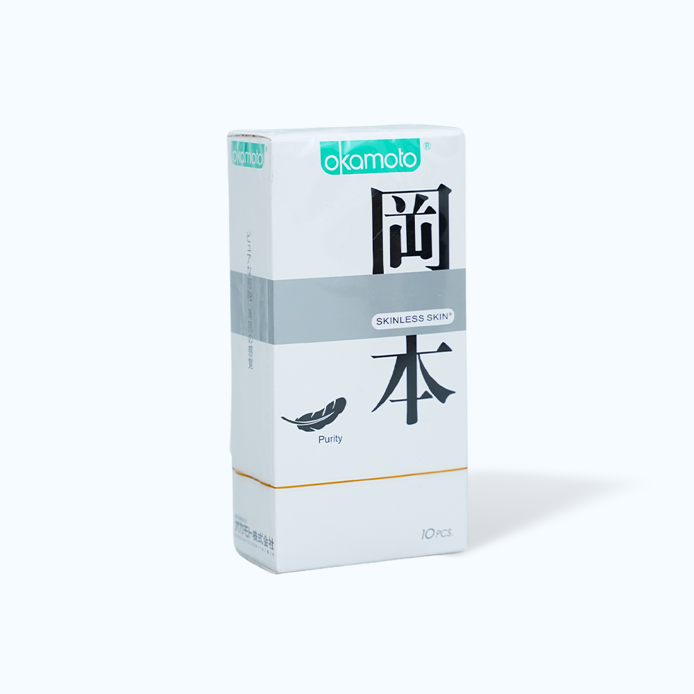 Bao Cao Su OKAMOTO Skinless Skin Purity Không Mùi Tinh Khiết (hộp 10 cái)