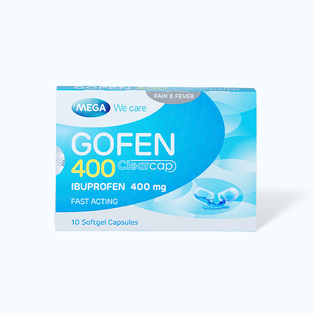 Viêm nang mềm Gofen 400 giảm đau, hạ sốt, chống viêm (5 vỉ x 10 viên)