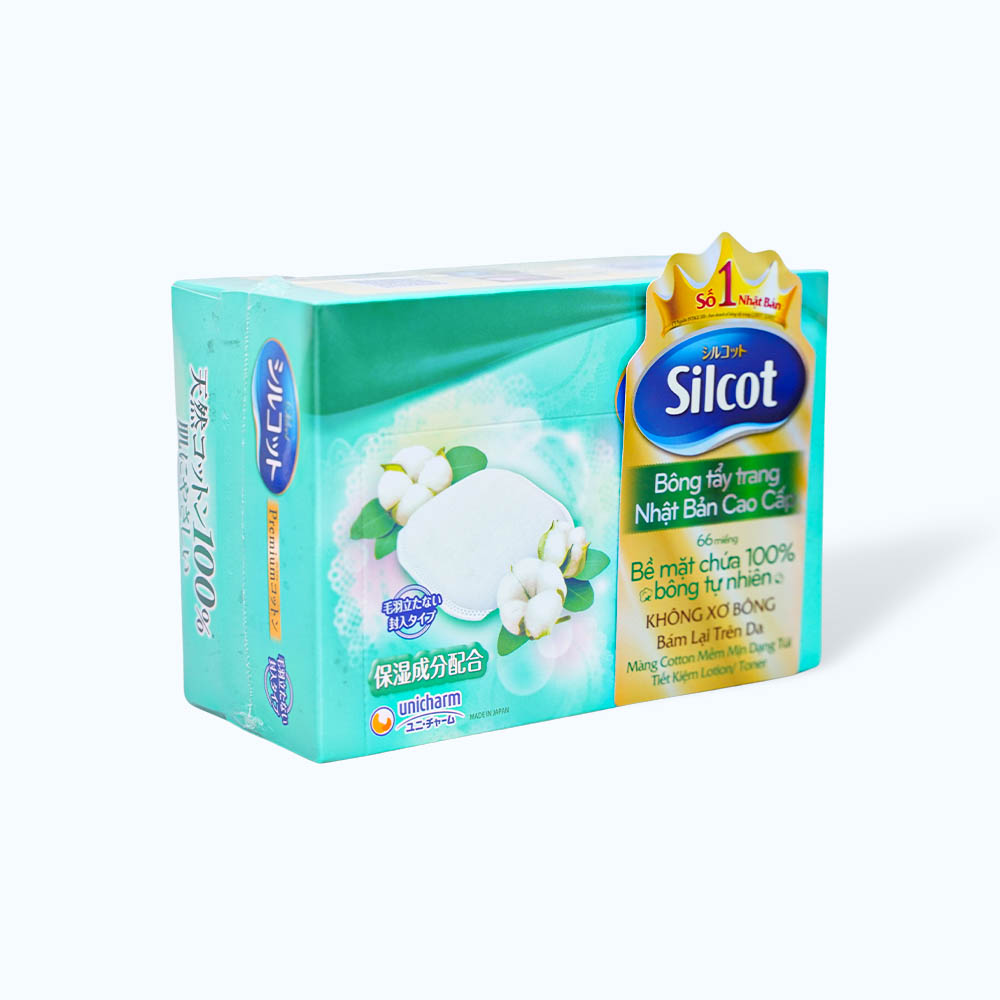 Bông Tẩy Trang SILCOT Soft Touch Premium Cotton Cao Cấp (Hộp 66 Miếng)