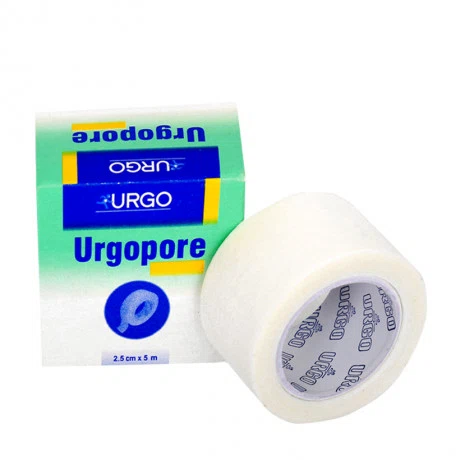 Băng keo y tế giấy URGOPORE dùng cố định băng gạc và các thiết bị y tế 2.5cm x 5m (Hộp 1 Cuộn)