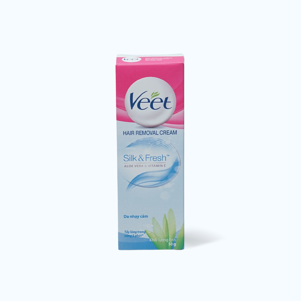 Kem tẩy lông cho da nhạy cảm Veet Silk & Fresh (50g)