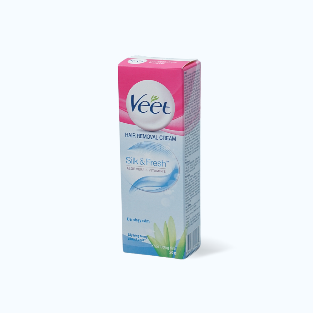 Kem tẩy lông cho da nhạy cảm Veet Silk & Fresh (50g)