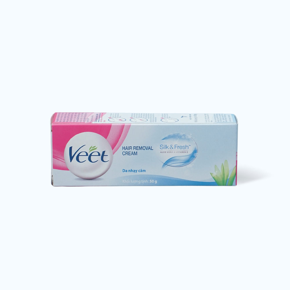 Kem tẩy lông cho da nhạy cảm Veet Silk & Fresh (50g)