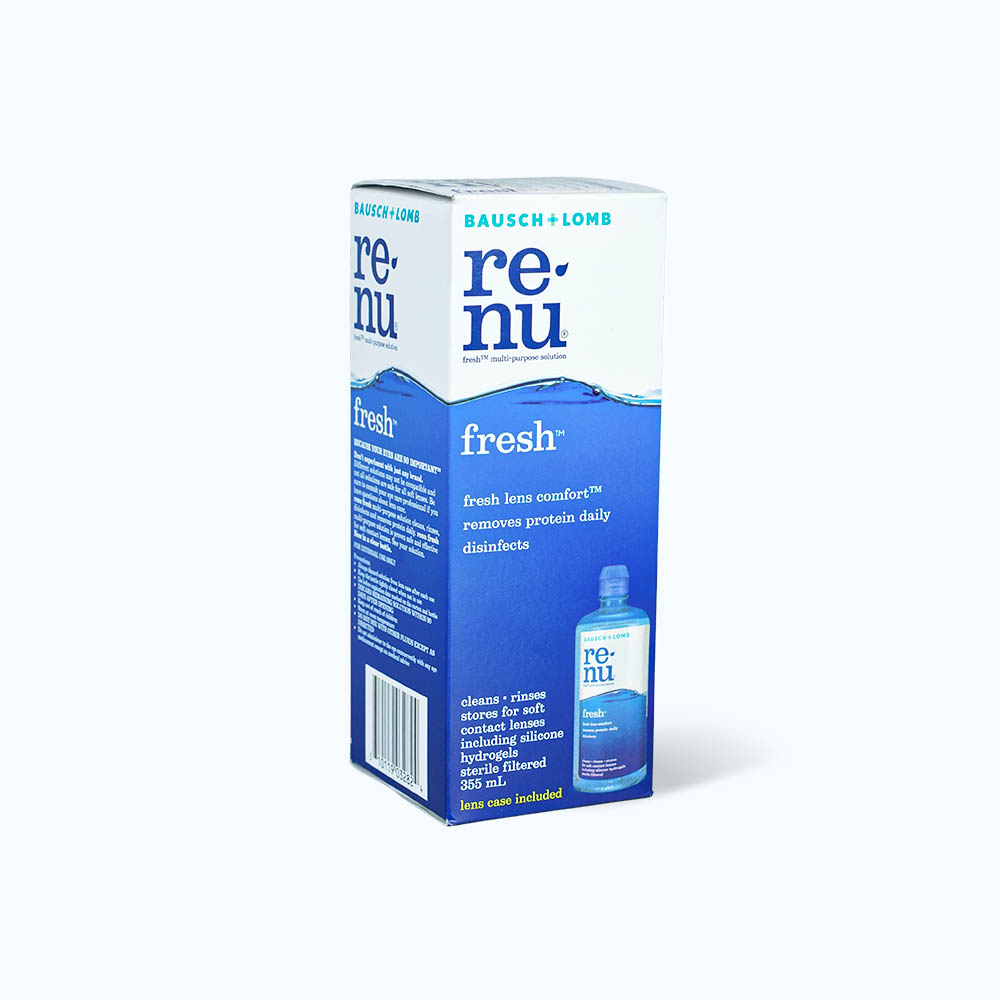 Dung dịch ngâm và bảo quản kính áp tròng RENU Fresh (Chai 355ml)