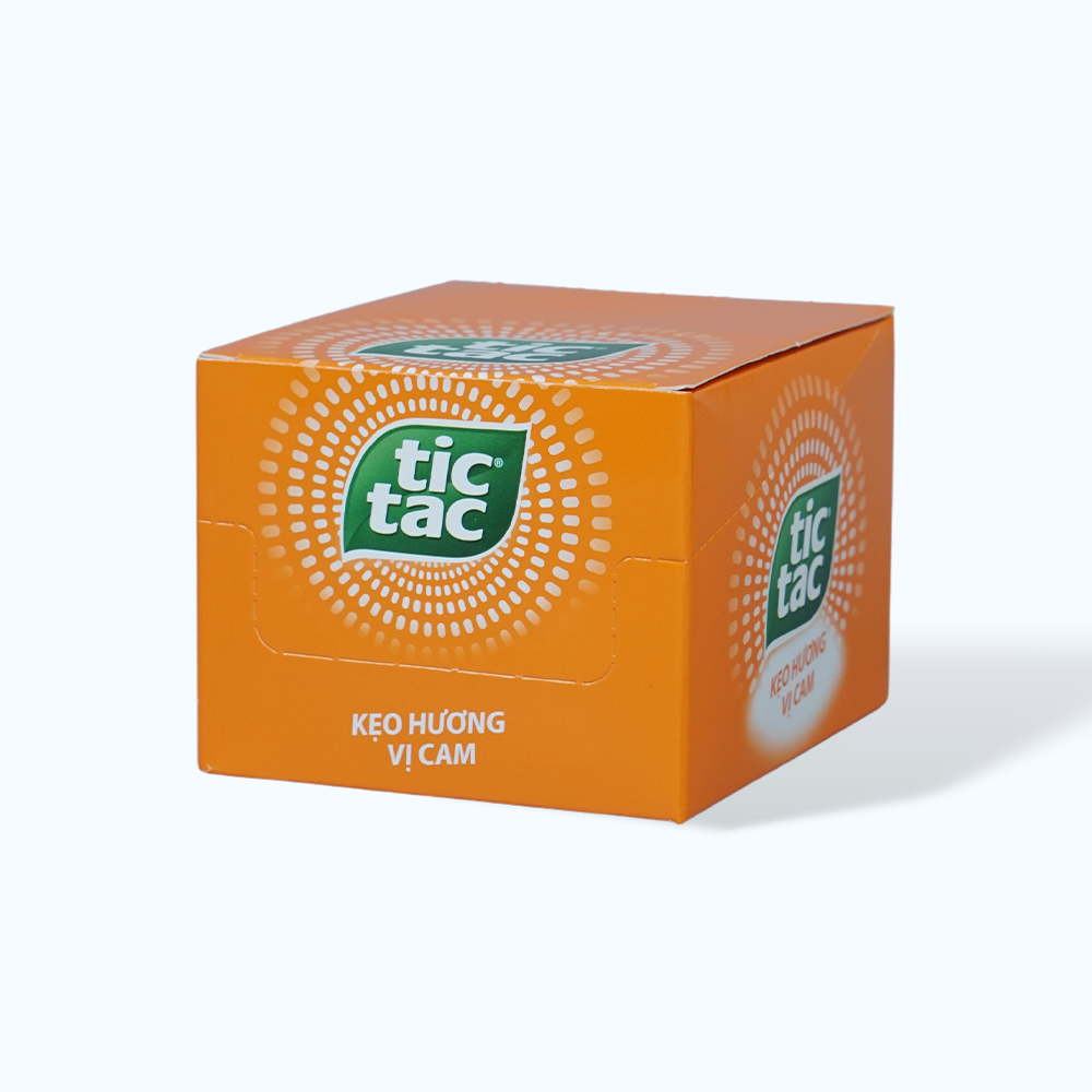 Kẹo ngậm TIC TAC bạc hà hương cam hủ (14.5g)