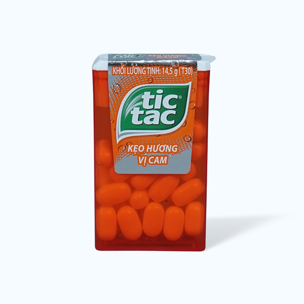 Kẹo ngậm TIC TAC bạc hà hương cam hủ (14.5g)