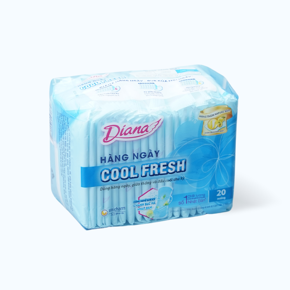 Băng vệ sinh siêu mát lạnh hàng ngày Diana Sensi Cool Fresh (20 miếng/gói)