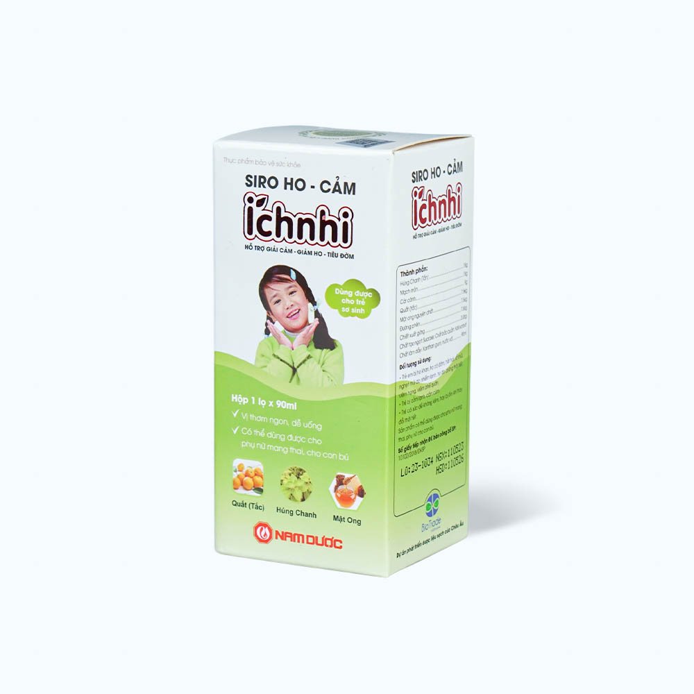 Siro Nam Dược Ích Nhi hỗ trợ giải cảm - giảm ho - tiêu đờm (Chai 90ml)