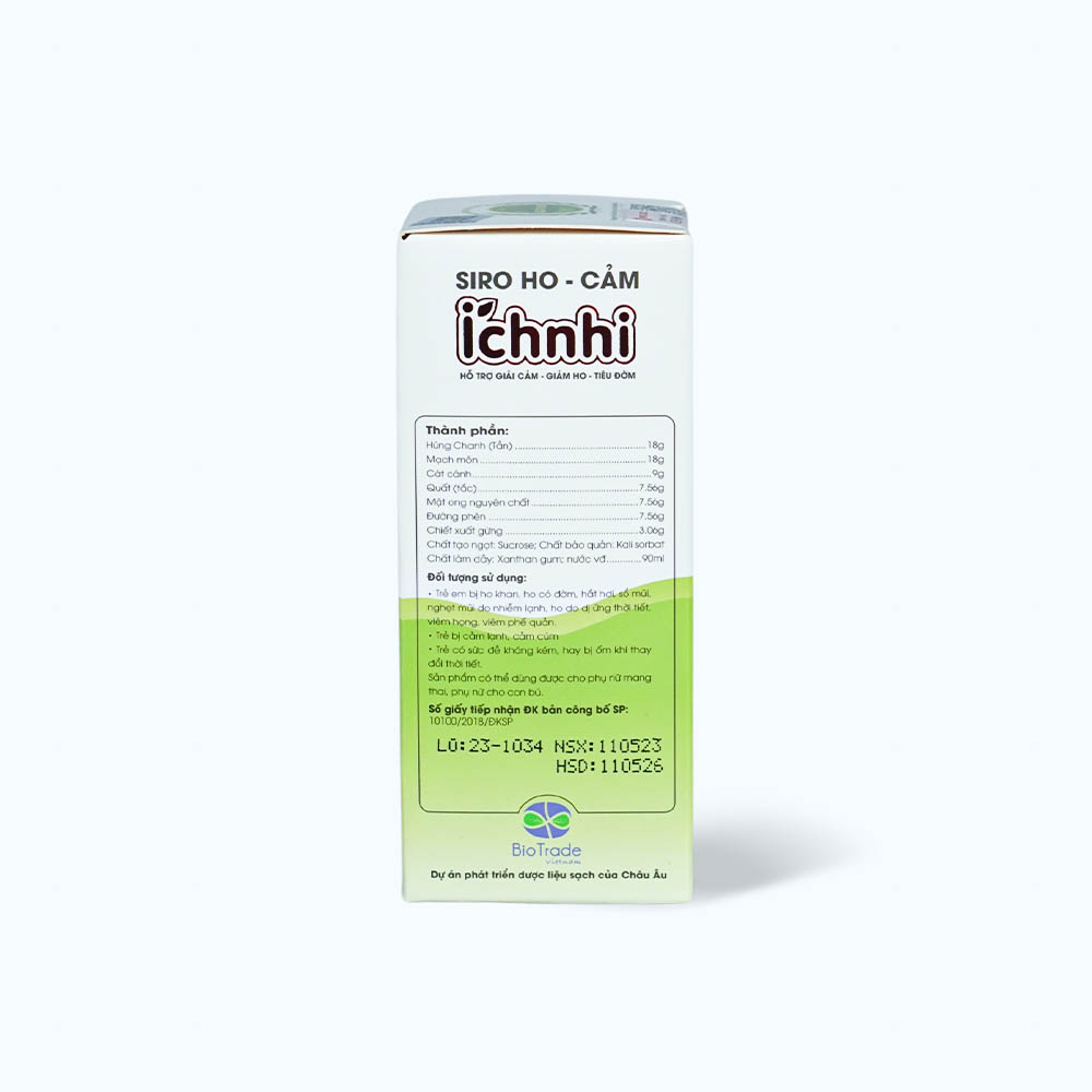 Siro Nam Dược Ích Nhi hỗ trợ giải cảm - giảm ho - tiêu đờm (Chai 90ml)