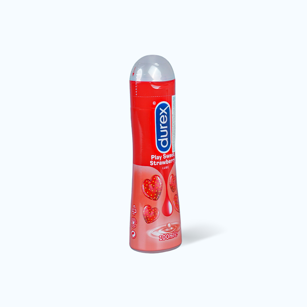 Gel bôi trơn DUREX Play Saucy Strawberry tăng độ ẩm khi quan hệ (chai 100ml)