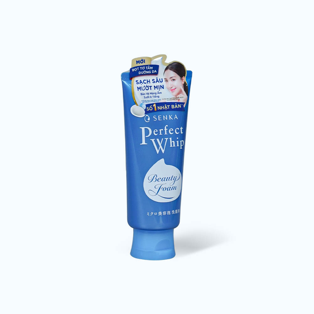 Sữa Rửa Mặt SENKA Perfect Whip Facial Foam Wash Tạo Bọt Chiết Xuất Tơ Tằm Trắng (Tuýp 120g)