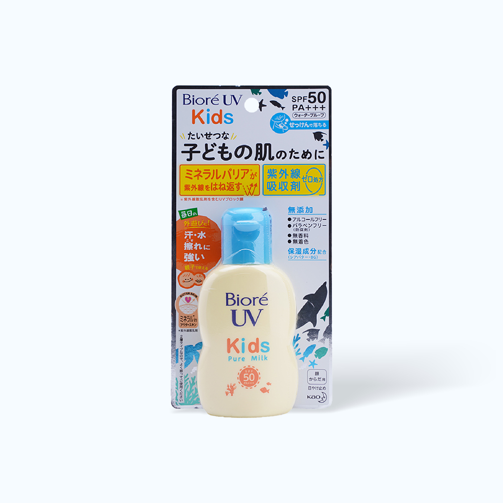 Sữa chống nắng dành cho trẻ em Biore Uv Kids Milk SPF50+/PA++++ (70ml)