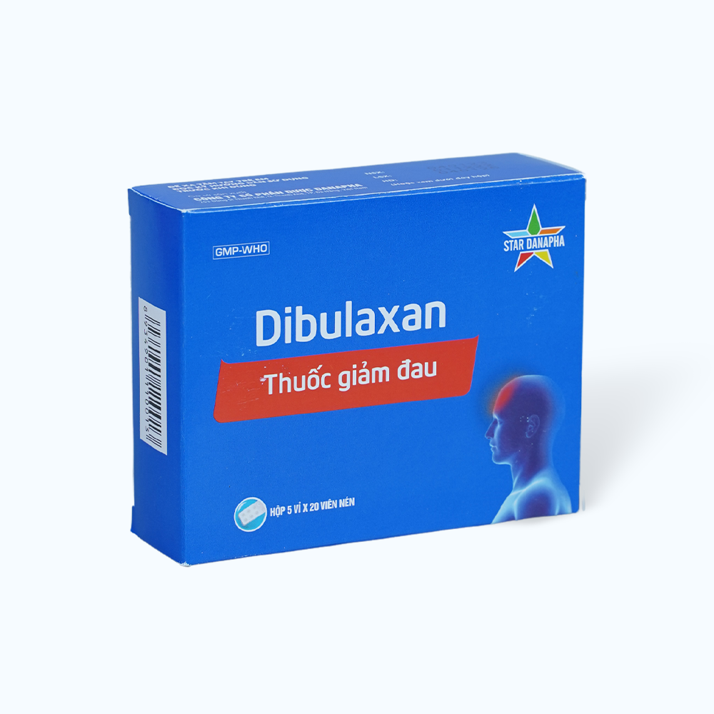 Viên nén Dibulaxan chỉ định giảm đau nhẹ, hạ sốt (5 vỉ x 20 viên)