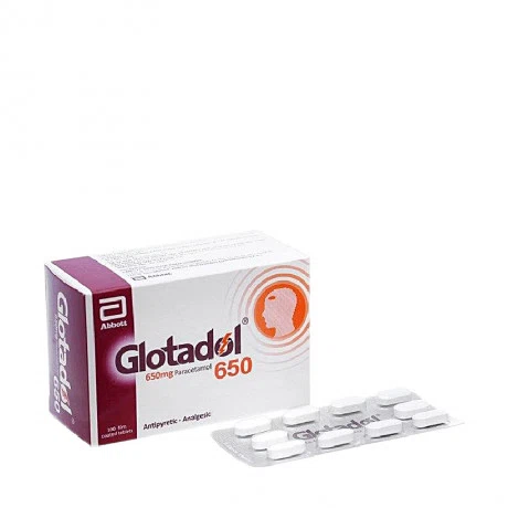 Viên nén Glotadol 650mg giảm đau từ nhẹ đến vừa và hạ sốt (10 vỉ x 10 viên)