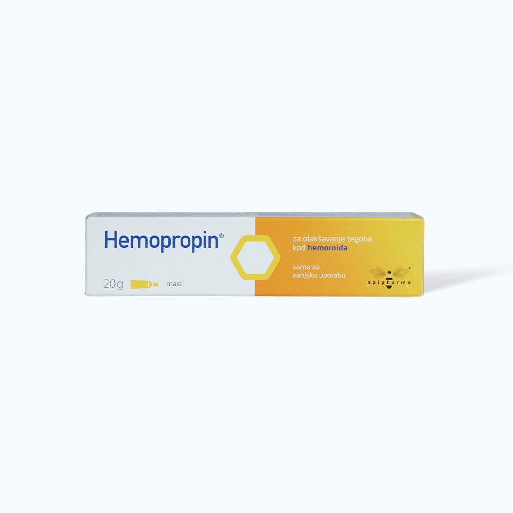 Kem bôi dạng mỡ chứa keo ong HEMOPROPIN làm giảm các triệu chứng khó chịu do trĩ (Hộp 20g)