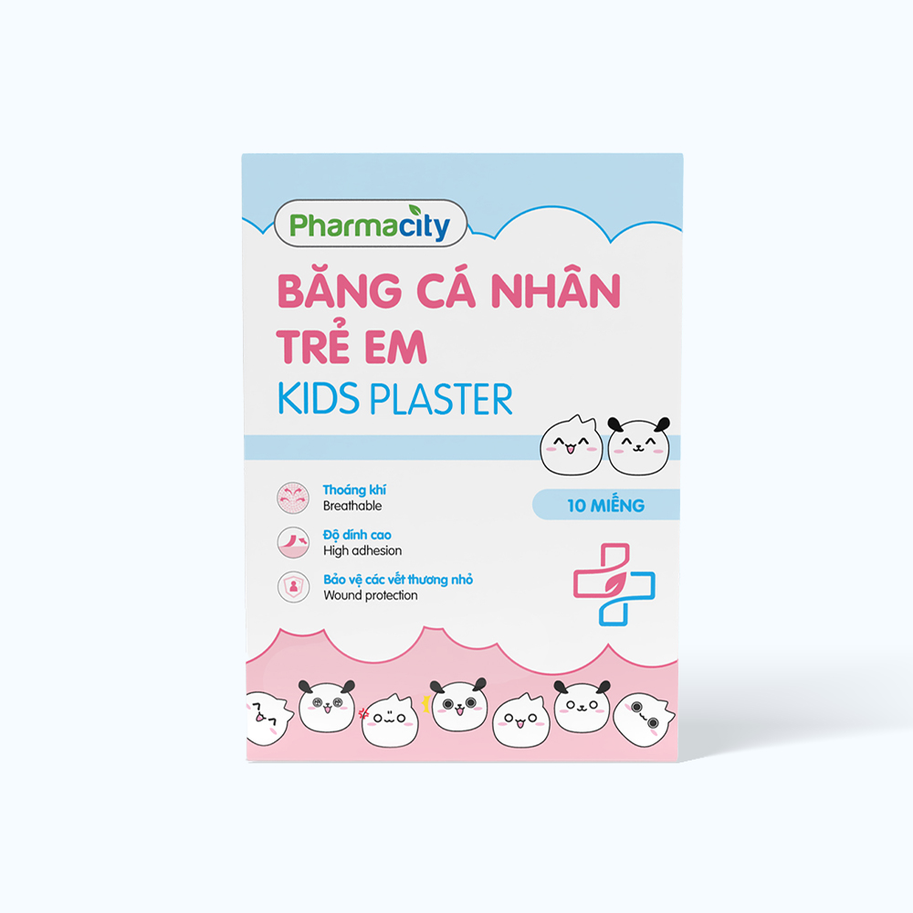 Băng cá nhân trẻ em Pharmacity bảo vệ vết thương hở (10 miếng/hộp)