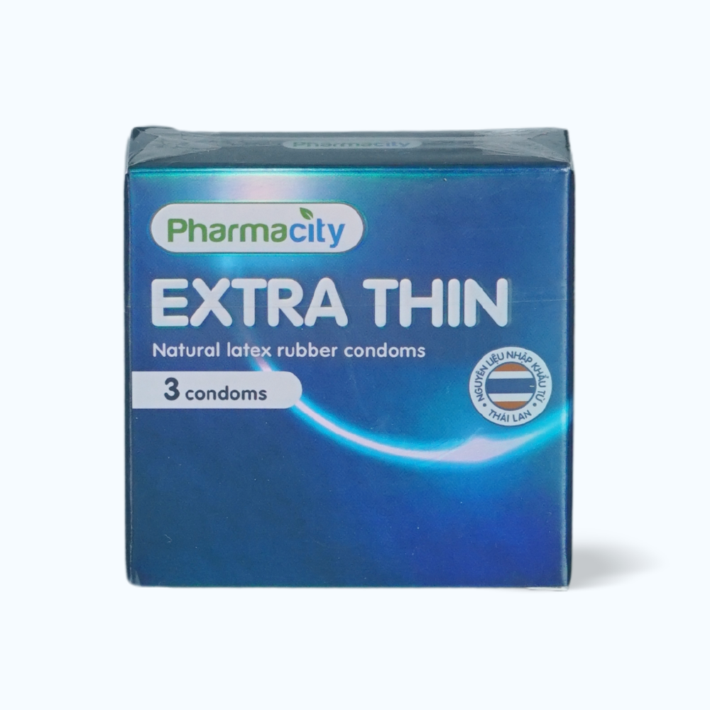 Bao cao su siêu mỏng Pharmacity Extra Thin (3 cái/hộp)