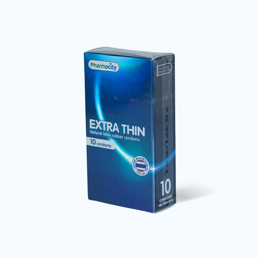 Bao cao su siêu mỏng Pharmacity Extra Thin (10 cái/hộp)