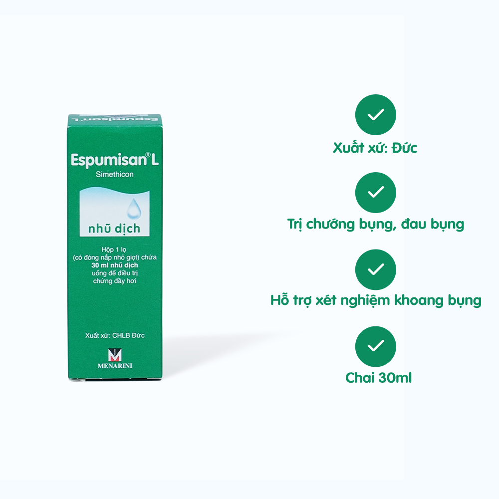 Nhũ dịch uống Espumisan L 40mg trị đầy hơi, khó tiêu (chai 30ml)