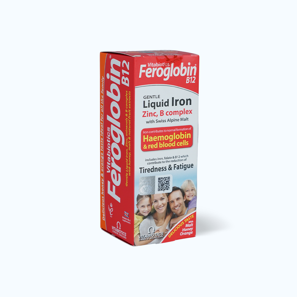 Siro Vitabiotics Feroglobin B12 Liquid hỗ trợ quá trình tạo máu chai 200ml