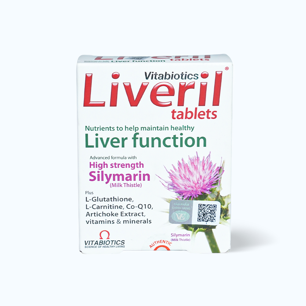 Viên uống Vitabiotics Liveril (Hộp 30 viên) giúp hỗ trợ bảo vệ gan
