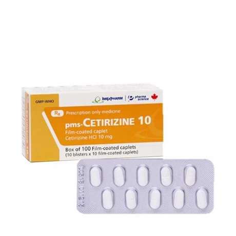 Viên nén Cetirizine 10mg điều trị triệu chứng viêm mũi dị ứng, mày đay (10 vỉ x 10 viên)