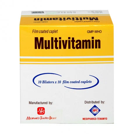 Viên nén Multivitamin phòng ngừa các bệnh thiếu vitamin nhóm B (10 vỉ x 10 viên)