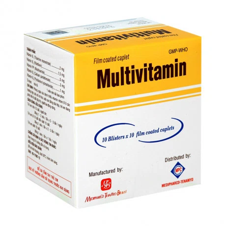 Viên nén Multivitamin phòng ngừa các bệnh thiếu vitamin nhóm B (10 vỉ x 10 viên)