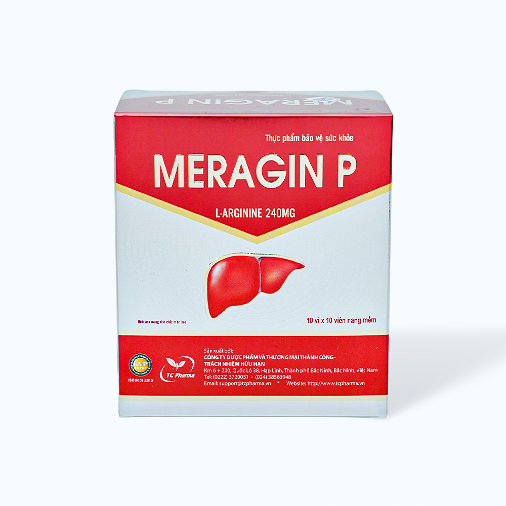 Viên uống MERAGIN P Giúp tăng cường và hồi phục chức năng gan (Hộp 10 vỉ x 10 viên)