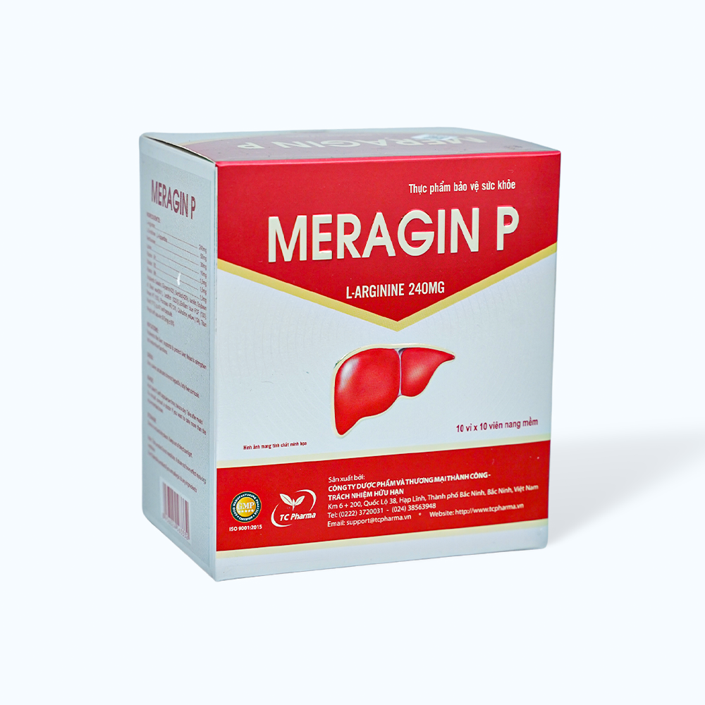 Viên uống MERAGIN P Giúp tăng cường và hồi phục chức năng gan (Hộp 10 vỉ x 10 viên)
