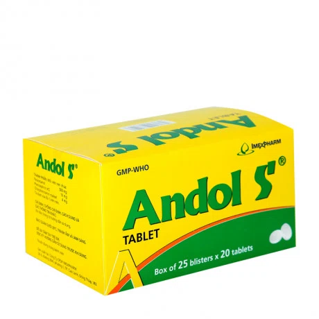 Viên nén Andol S trị các triệu chứng ho cảm thông thường (25 vỉ x 20 viên)