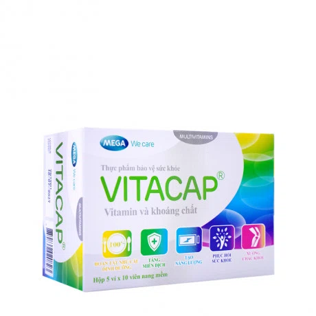 Viên uống  Vitacap bổ sung vitamin và khoáng chất (Hộp 5 vỉ x 10 viên)