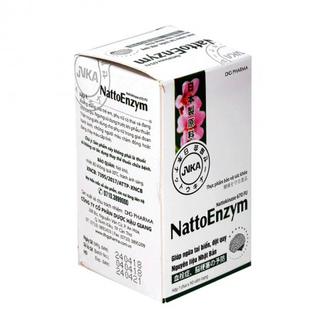 Viên uống DHG NattoEnzym hỗ trợ ngăn ngừa tai biến, đột quỵ  (Hộp 1 chai x 90 viên)