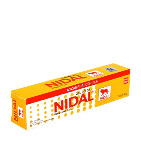 Gel Nidal 2.5 % điều trị đau do thấp khớp, chấn thương (tuýp 30g)