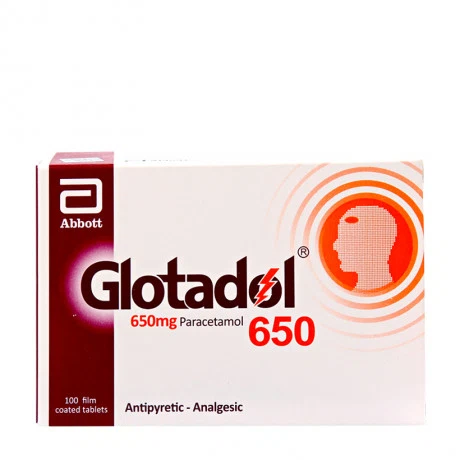 Viên nén Glotadol 650mg điều trị các triệu chứng đau đầu và sốt (chai 200 viên)
