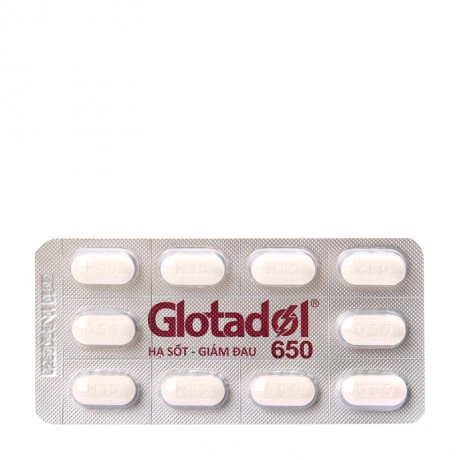 Viên nén Glotadol 650mg điều trị các triệu chứng đau đầu và sốt (chai 200 viên)