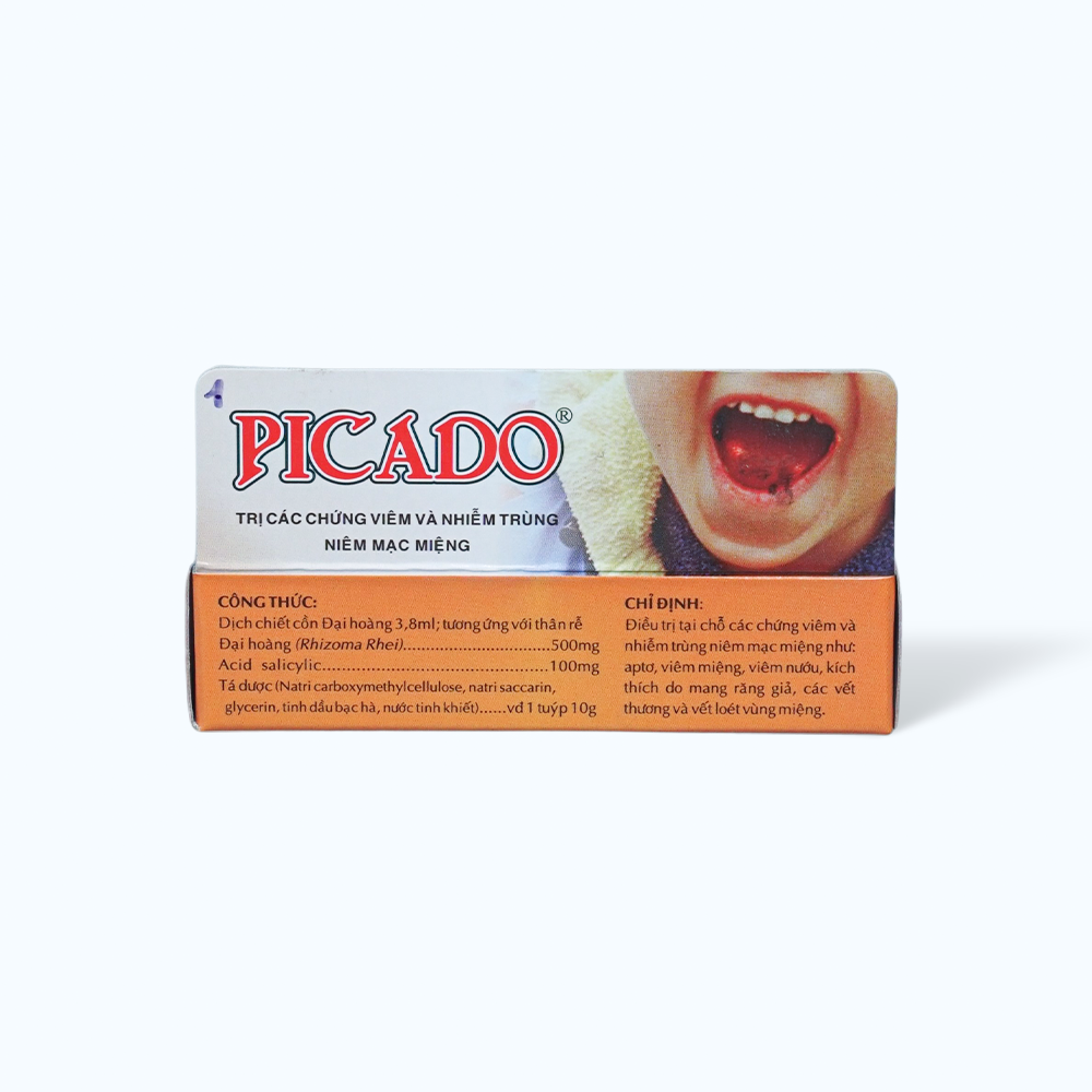 Gel Picado trị viêm và nhiễm trùng niêm mạc miệng (tuýp 10g)