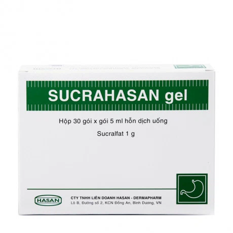 Hỗn dịch uống Sucrahasan trị viêm loét dạ dày, tá tràng trào ngược dạ dày thực quản (30 gói x 5ml)