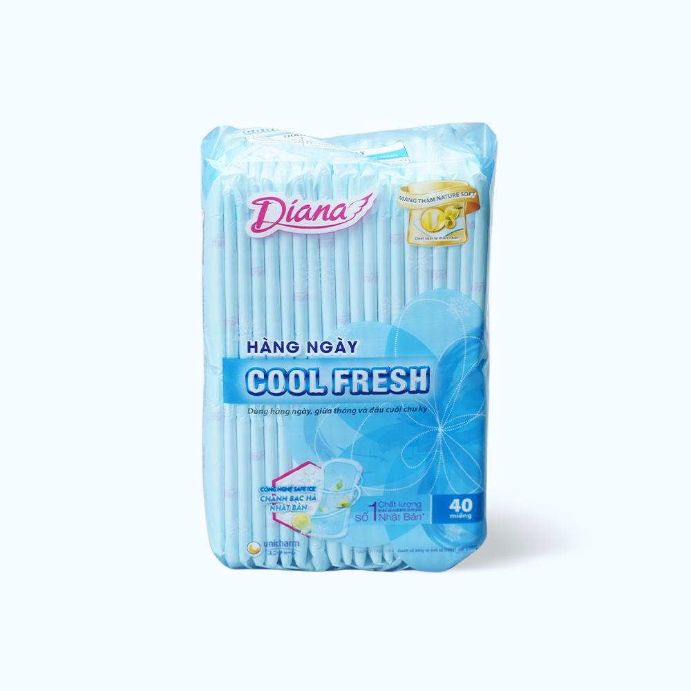 Băng vệ sinh mát lạnh hàng ngày Diana Sensi Cool Fresh (40 miếng/gói)